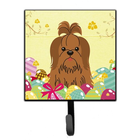 Jensendistributionservices Easter Eggs Shih Tzu Silver Chocolate Leash or Key Holder MI1713577